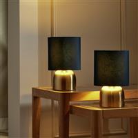 Argos Home Pair of Touch Table Lamps - Navy and Brass