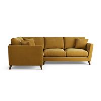 Habitat Lomond Left Hand Corner Sofa - Gold - Dark Leg