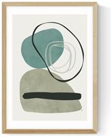 East End Prints Calo Oak Frame Art Print - A3