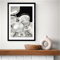 East End Prints Champagne Black Frame Art Print - A2