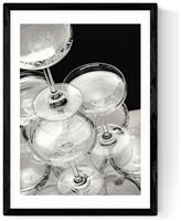 East End Prints Champagne Black Frame Art Print - A3