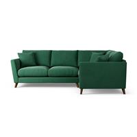 Habitat Lomond Right Hand Corner Sofa - Green - Dark Leg