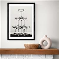 East End Prints Champagne II Black Frame Art Print - A2