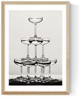 East End Prints Champagne II Oak Frame Art Print - A3