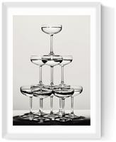 East End Prints Champagne II White Frame Art Print - A3