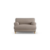 Habitat Askem Fabric Cuddle Chair - Mocha - Ash Leg