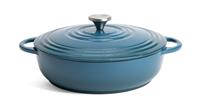 Habitat 4 Litre Cast Iron Casserole Dish - Blue