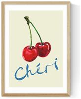 East End Prints Cheri Oak Frame Art Print - A3