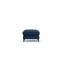 Habitat Lomond Fabric Footstool - Navy - Dark Leg
