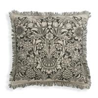 Habitat x Morris & Co. Sunflower Woodblock Cushion - Grey