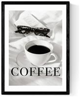 East End Prints Coffee in Bed Black Frame Art Print - A3