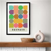 East End Prints Colourful Bauhaus Black Frame Art Print - A2