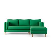 Habitat Newington Right Hand Corner Sofa - Green -Ash Leg