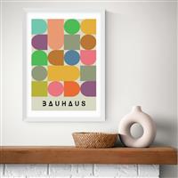 East End Prints Colourful Bauhaus White Frame Art Print - A3