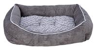 Grey Cord Square Pet Bed - Medium