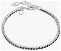 Revere Sterling Silver Black Cubic Zirconia Chain Bracelet