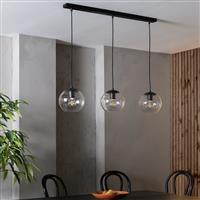 Habitat Coleman Metal 3 Light Bar Pendant Light -Matte Black