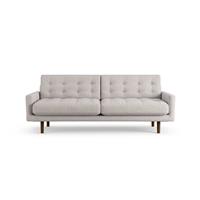 Habitat Fenner Fabric 3 Seater Sofa - Natural - Dark Leg
