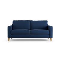 Habitat Flint Fabric 3 Seater Sofa - Navy - Ash Leg
