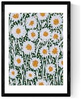 East End Prints Daisy Pattern Black Frame Art Print - A3