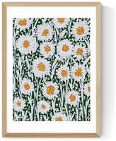 East End Prints Daisy Pattern Oak Frame Art Print - A3
