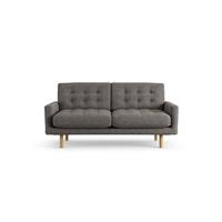 Habitat Fenner Fabric 2 Seater Sofa - Charcoal - Ash Leg