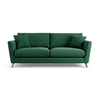 Habitat Lomond Fabric 4 Seater Sofa - Green - Ash Leg