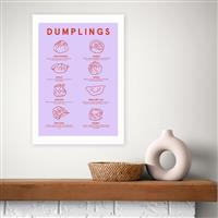 East End Prints Dumplings Menu Art Print - A2