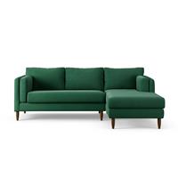 Habitat Newington Right Hand Corner Sofa - Green - Dark Leg