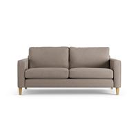 Habitat Flint Fabric 3 Seater Sofa - Mocha - Ash Leg