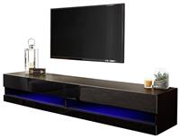 GFW Galicia 180cm LED Wall TV Unit - Black