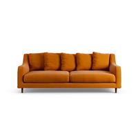 Habitat Swift Fabric 3 Seater Sofa -Orange - Dark Leg