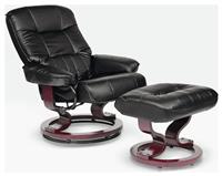 Argos Home Santos Recliner Chair with Footstool - Black