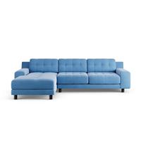 Habitat Hendricks Left Hand Corner Sofa - Sky Blue-Black Leg