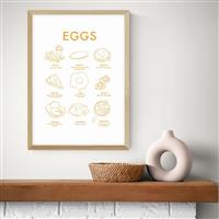 East End Prints Eggs II Oak Frame Art Print - A3
