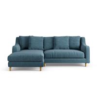 Habitat Swift Left Hand Corner Sofa - Blue - Ash Leg