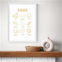 East End Prints Eggs II White Frame Art Print - A3