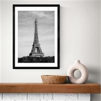 East End Prints Eiffel Tower Black Print Art Print - A2