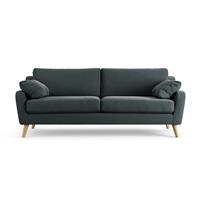 Habitat Ivor Fabric 4 Seater Sofa - Charcoal - Ash Leg