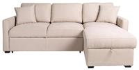 Habitat Reagan Right Hand Corner Chaise Sofa Bed - Natural