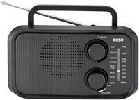 Bush FM Compact Portable Radio Mains/Battery Powered - Black