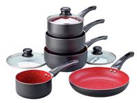 Russell Hobbs Red Stone Aluminium 5 Piece Pan Set - Black