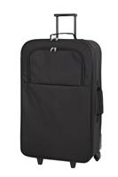 Large 2 Wheel Soft Suitcase - Black