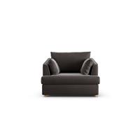 Habitat Holmfirth Velvet Cuddle Chair - Grey