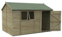Forest Timberdale 2 Windows Reverse Apex Shed - 12 x 8ft