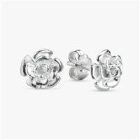 Revere Sterling Silver Rose-shaped Stud Earrings