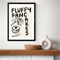 East End Prints Fluffy Pancakes Black Frame Art Print - A2