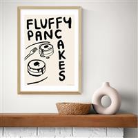 East End Prints Fluffy Pancakes Oak Frame Art Print - A2