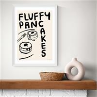 East End Prints Fluffy Pancakes White Frame Art Print - A2