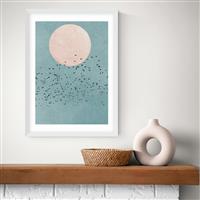 East End Prints Fly Away White Frame Art Print - A3